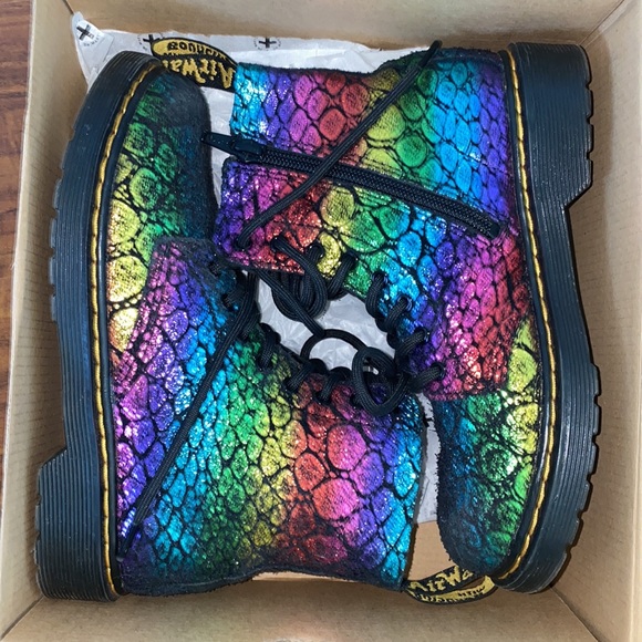 Dr.Martens 1460 Pascal J Black/Rainbow - Picture 9 of 10